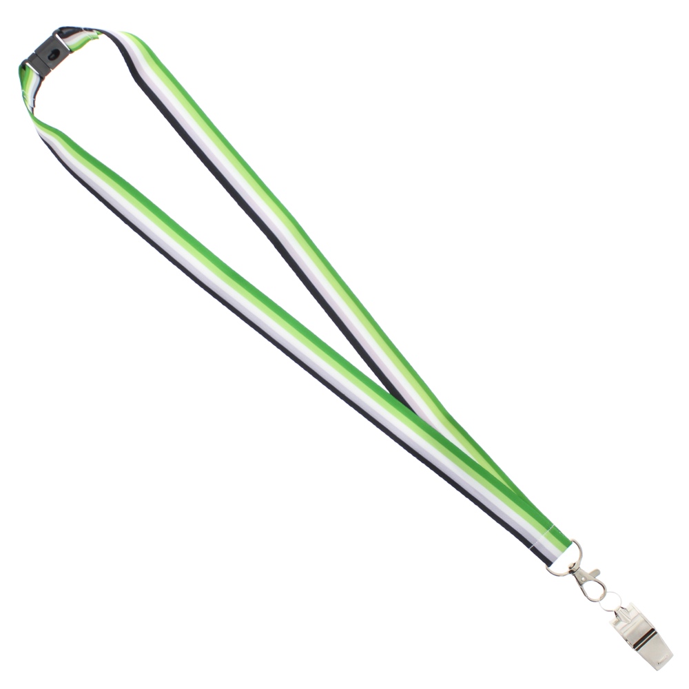 Zac's Alter Ego - Aromantic with metal whistle Cordon/Lanyard - Multicolore